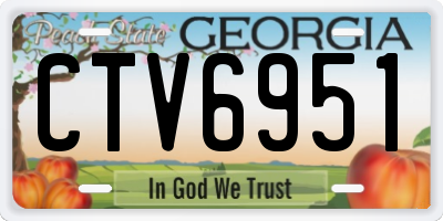 GA license plate CTV6951