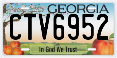 GA license plate CTV6952