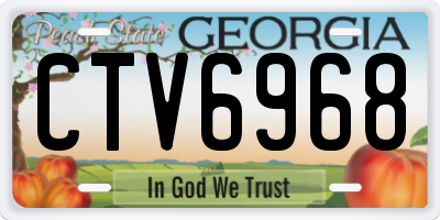 GA license plate CTV6968