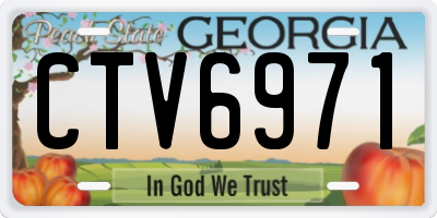 GA license plate CTV6971