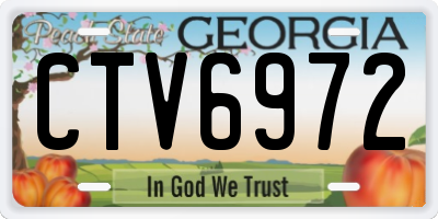 GA license plate CTV6972