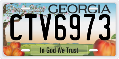 GA license plate CTV6973