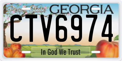 GA license plate CTV6974