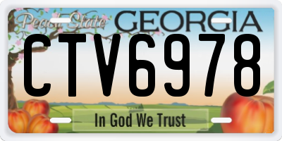 GA license plate CTV6978