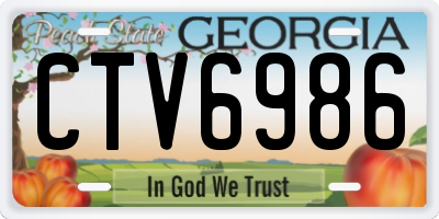 GA license plate CTV6986