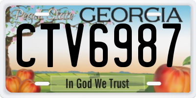 GA license plate CTV6987