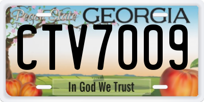 GA license plate CTV7009