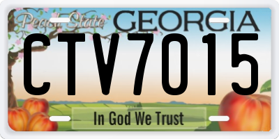 GA license plate CTV7015