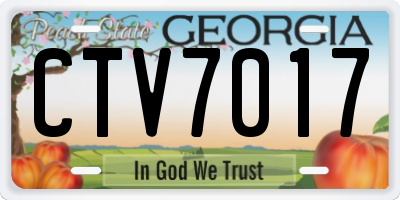 GA license plate CTV7017