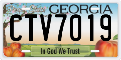 GA license plate CTV7019
