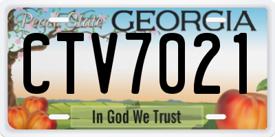 GA license plate CTV7021