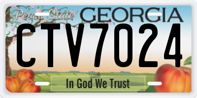 GA license plate CTV7024