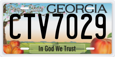 GA license plate CTV7029