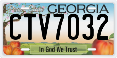 GA license plate CTV7032