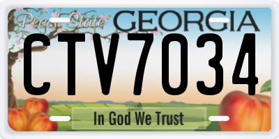 GA license plate CTV7034
