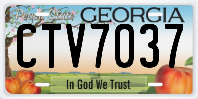 GA license plate CTV7037