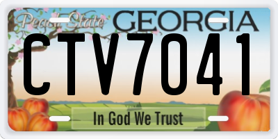 GA license plate CTV7041
