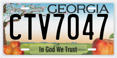 GA license plate CTV7047