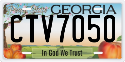 GA license plate CTV7050