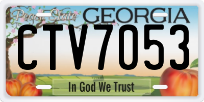 GA license plate CTV7053