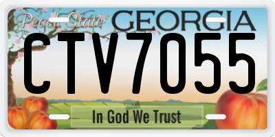 GA license plate CTV7055