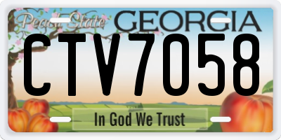 GA license plate CTV7058