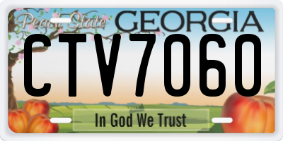 GA license plate CTV7060