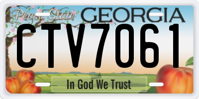 GA license plate CTV7061