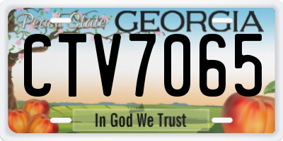 GA license plate CTV7065