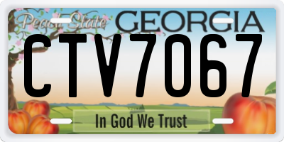 GA license plate CTV7067