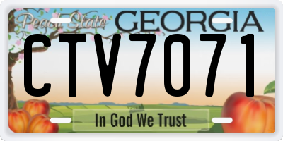 GA license plate CTV7071