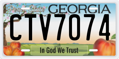 GA license plate CTV7074