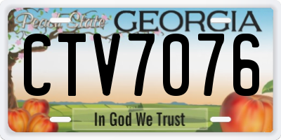 GA license plate CTV7076
