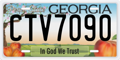 GA license plate CTV7090