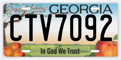 GA license plate CTV7092