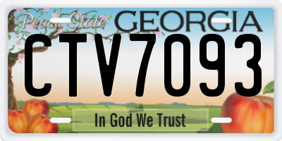 GA license plate CTV7093