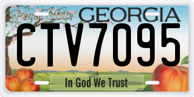 GA license plate CTV7095