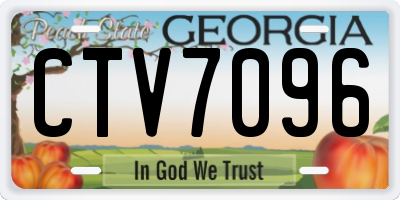 GA license plate CTV7096