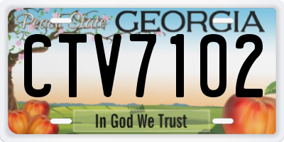 GA license plate CTV7102