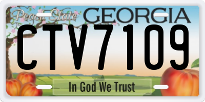 GA license plate CTV7109