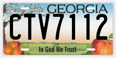 GA license plate CTV7112