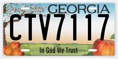 GA license plate CTV7117