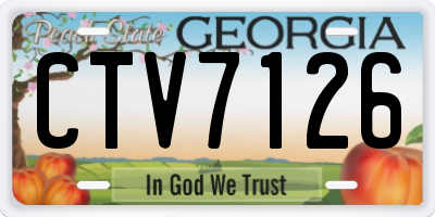 GA license plate CTV7126