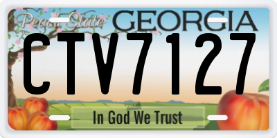 GA license plate CTV7127