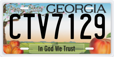 GA license plate CTV7129