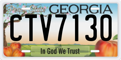 GA license plate CTV7130