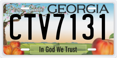 GA license plate CTV7131