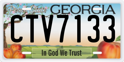 GA license plate CTV7133