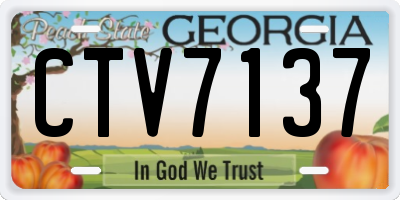 GA license plate CTV7137