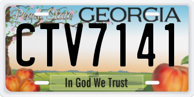 GA license plate CTV7141